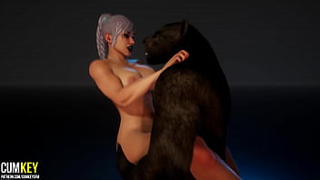 Busty Girl fuck with Werewolf | Huge dick Monster | 3D Porn WildLife